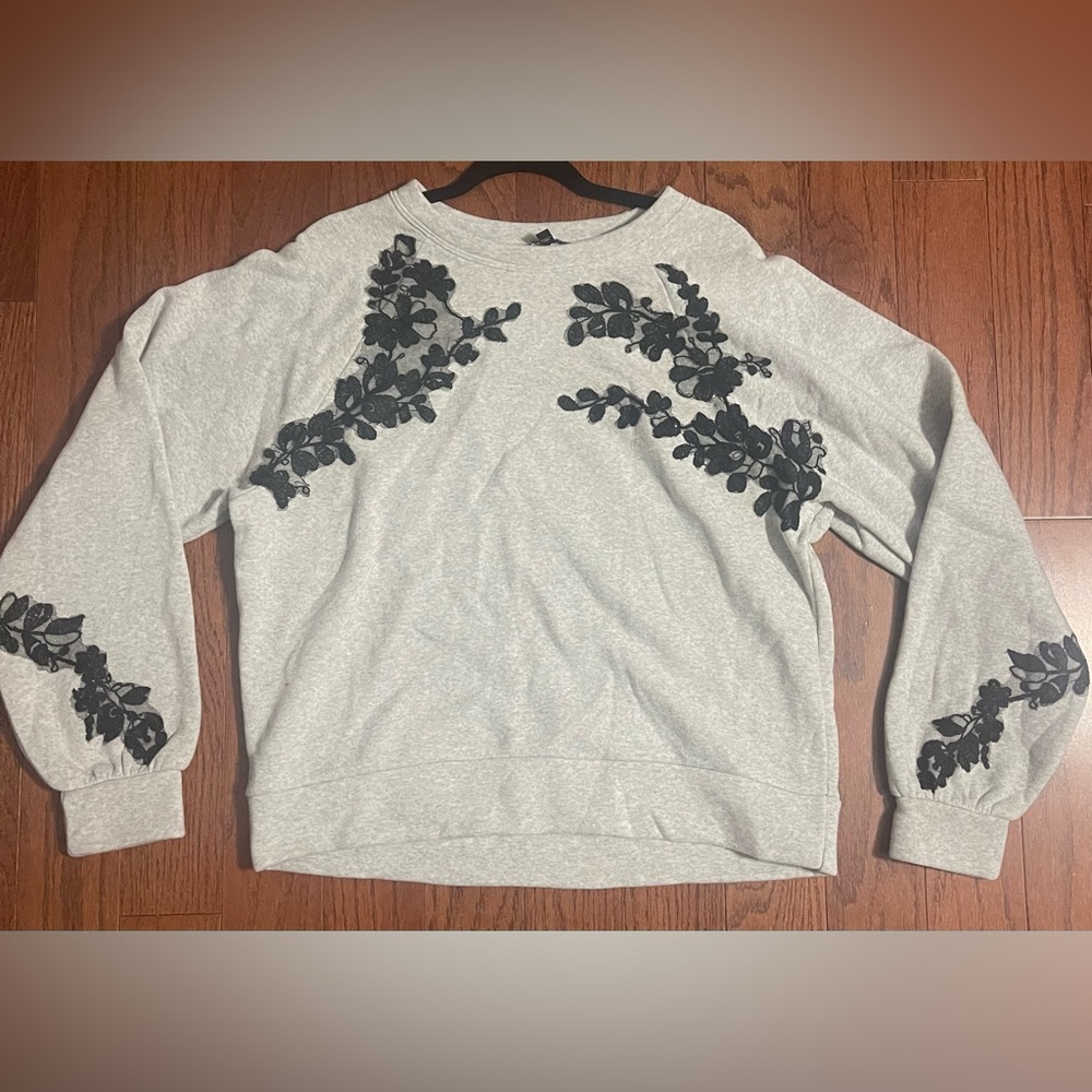 Express sweater with black lace detailing size L
